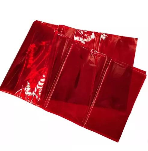 25 Hojas De Celofán Pliego Luxfan 100x90cm Color Rojo - Vildeplast