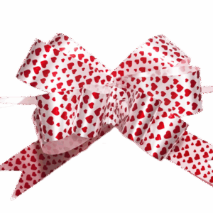Moño Corazones Gigante Paquete 50 piezas 100x4.5 cm