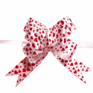 Moño Corazones Mediano Paquete 50 piezas 50x2.5 cm