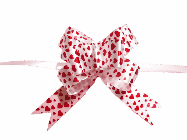 Moño Corazones Mediano Paquete 50 piezas 50x2.5 cm